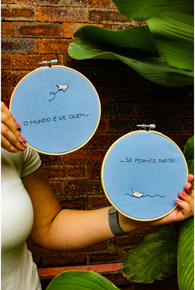 Bastidor Bordado Duplo O Mundo e De Quem Mimo Galeria -7-